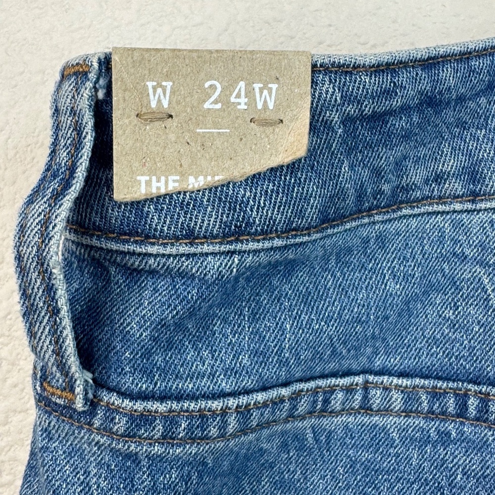 Madewell Womens Mid-Rise Perfect Vintage Ainsdale Wash Jeans Knee-Rip Plus 24W - Picture 14 of 16